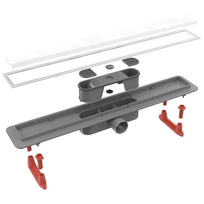 CONFLUO TUŠ KANALICA "FIX LINE 750" sa bijelim kaljenim staklom